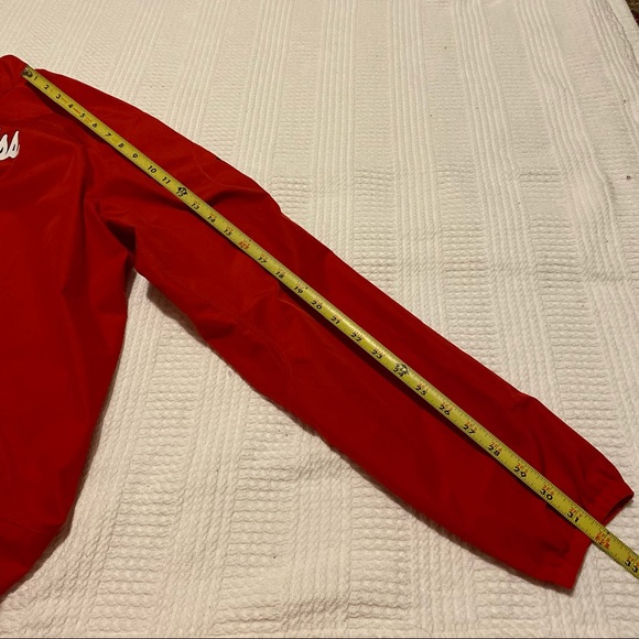 Nike Ole Miss Rebels Men Red Large Storm Fit Pull Over Windbreaker Jacket - Picture 8 of 10